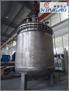 純鈦反應(yīng)釜1500L 制造好驗收結(jié)束！